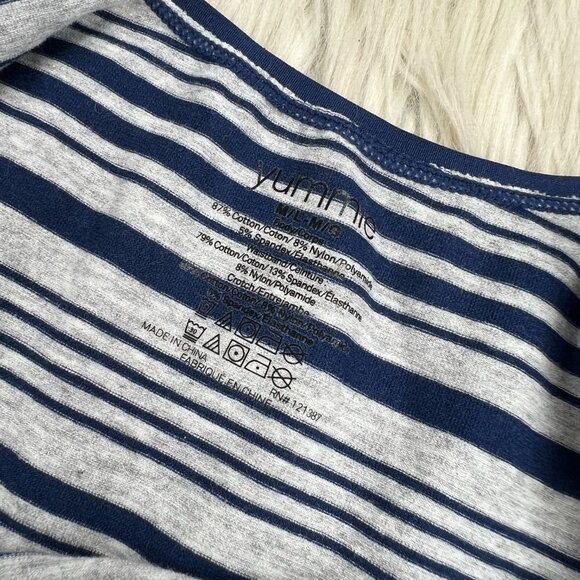 NWT Yummie Women's Striped Ruby Scoop Neck Bodysuit - Picture 4 of 5